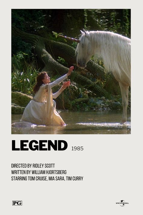 Legend 1985, Legend Movie, Polaroid Movie Poster, Night Film, Iconic Movie Posters, Movie To Watch List, Girly Movies, Film Posters Minimalist, Inspirational Movies