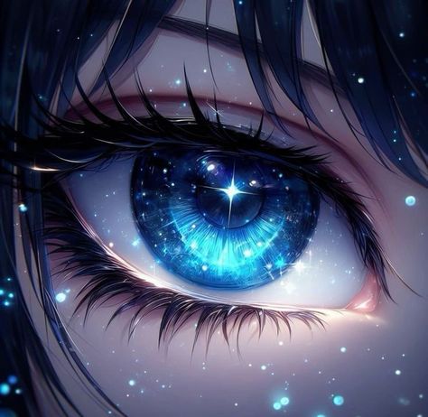 Anime Eyes Beautiful, Anime Galaxy Eyes, Anime Eye Colors, Eye Study, Vtuber Ideas, Colour Reference, Galaxy Eyes, Eye Close Up, Ocean Blue Eyes