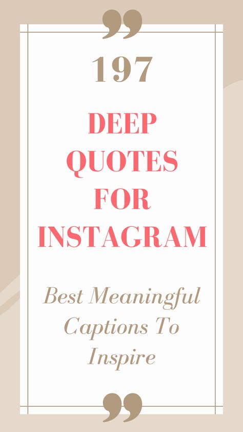 These 197 deep quotes cover a range of topics, from personal growth and self-discovery to broader concepts like freedom, empowerment, and legacy. Growth Captions, Deep Captions For Instagram, Legacy Quotes, Wellbeing Quotes, Best Captions, Perfect Captions, Quotes Ideas, Quotes For Instagram, Good Instagram Captions