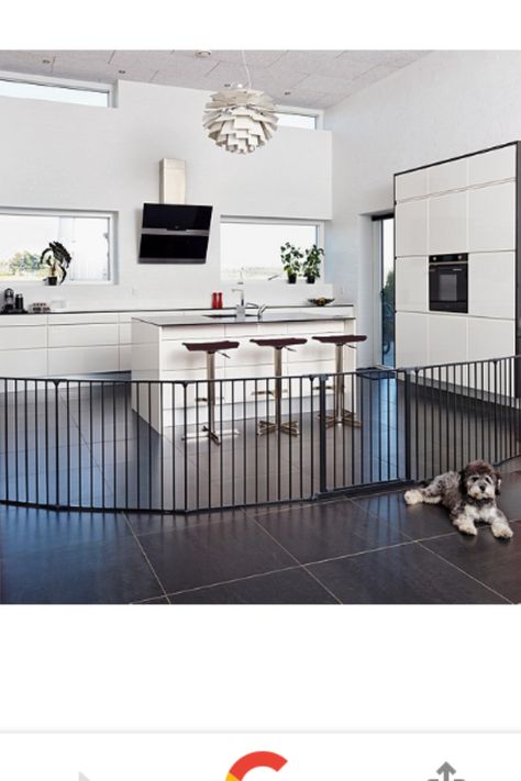 Pen with wall attachments to also act as a room divider. Can be attracted to the wall to make a pen bigger. Perfect for a puppy or small dog. Pet Pen, Dog Gates, Puppy Pens, Tallest Dog, Pet Design, Animal Pen, Home Dog, Safety Gate, Dog Gate