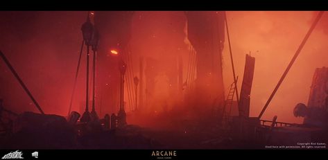 The Art Of Arcane - (70) League Of Legends Universe, Matte Paintings, League Of Legends Video, Arcane League Of Legends, Film Texture, 3d Environment, Big Big, Matte Painting, Environment Concept Art