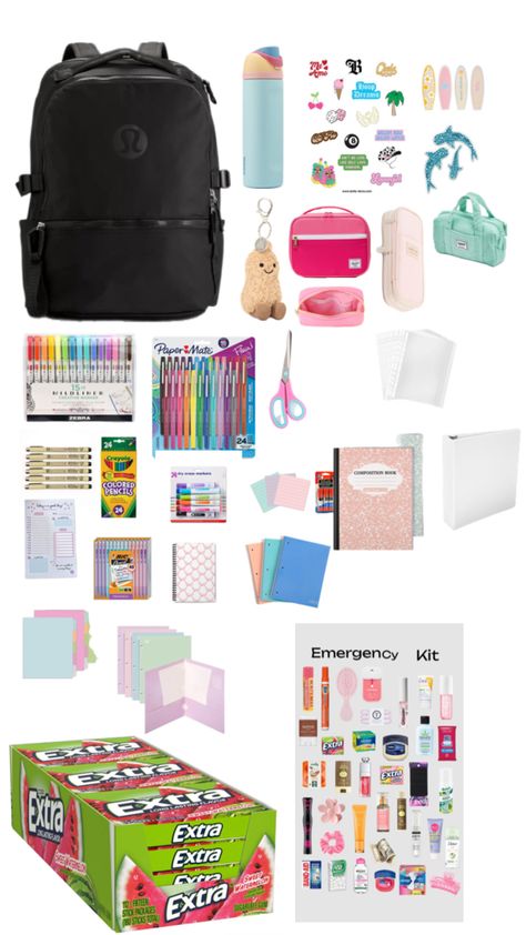 Pre K School Supplies List, School Supply List Kindergarten, Emergency Kit For Elementary School, Kindergarten Checklist Supplies, Kindergarten Math Tool Kit Student, Kindergarten School Supplies, Back To School Supplies, School Supplies, Back To School