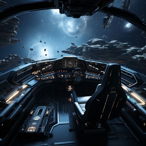 Space Station Aesthetic, Star Wars Cockpit, Futuristic Cockpit, Spaceship Aesthetic, Spaceship Cockpit, Scifi Spaceship, Interior Concept Art, Space Fleet, Space Ships Concept