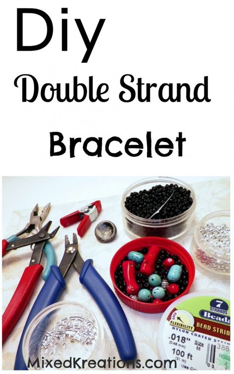 Double Strand Bracelet, Stretch Bracelets Diy, Multiple Strand Bracelet, Beaded Bracelet Diy, Beaded Candle, Bead Wire, Double Strand Necklace, Diy Charm Bracelet, Bracelets Diy