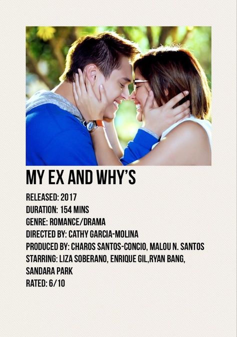 My Ex And Whys, Enrique Gil, Liza Soberano, Sandara Park, Drama, Romance, Film, Santos