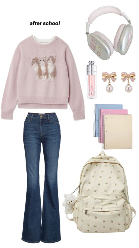 OUTFIT FOR SCHOOL/EXTRA LESSONS🪼 Cute Outfits For School 5th Grade, School 5th Grade, Outfit For School, Cute Outfits For School, Outfits For School, After School, 5th Grade, School Outfits, Cute Outfits