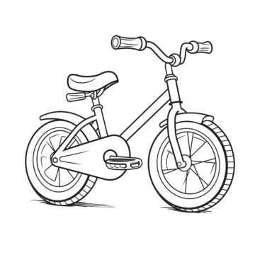 Bikecycle Drawing, Bicycle Line Drawing, Cycle Drawing Sketch, Bicycle Drawing Simple, Tricycle Drawing, Bicycle Outline, Bike Coloring Page, Drawing Bike, Bicycle Drawing