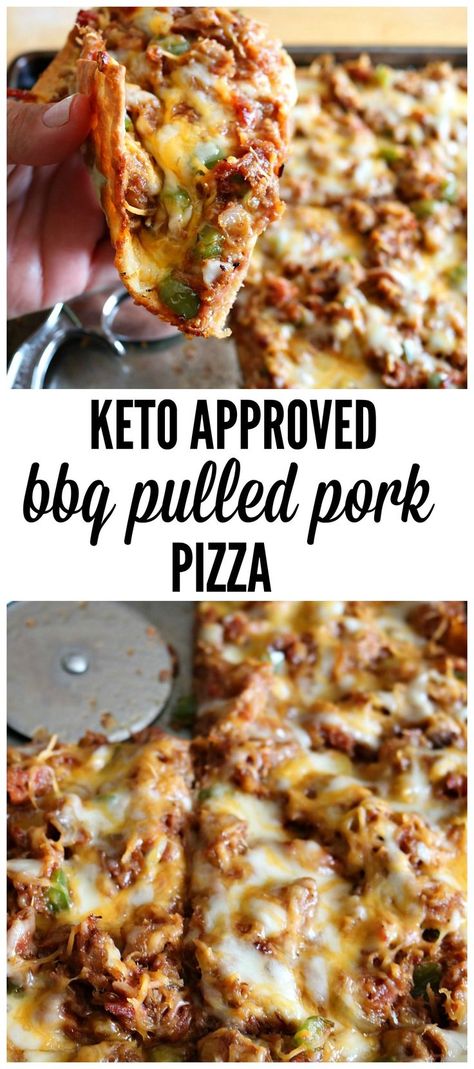 Don't miss out on BBQ sauce anymore! We have an amazing keto approved sauce and a delicious Keto Fathead Pizza recipe to use it on. BBQ pulled pork.  keto fathead pizza bbq pulled pork Keto Fathead Pizza, Keto Bbq Sauce, Pulled Pork Pizza, Fathead Pizza, Cena Keto, Keto Lasagna, Keto Pancakes, Low Carb Pizza, Bbq Pulled Pork