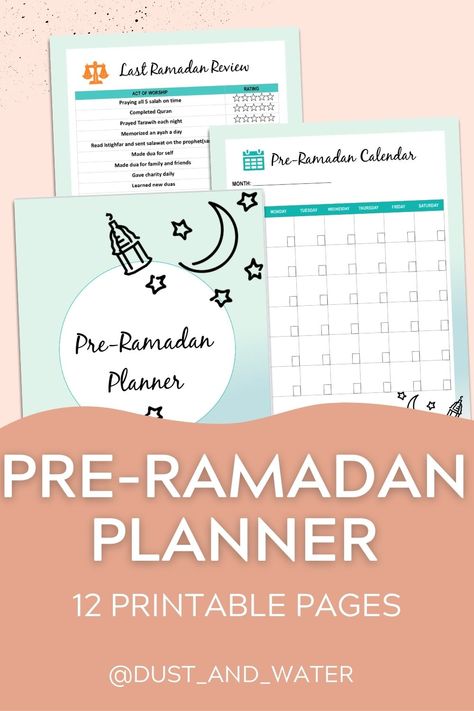 Ramadhan Planner, Planer Design, Dua List, Ramadan Goals, Planner Ramadan, Planner For Moms, Habit Tracker Monthly, Ramadan Printables, Complete Quran