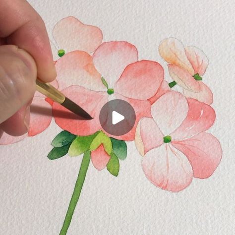 Geriatric Activities, Draw Flowers Watercolor, How To Sketch, Flower Step By Step, Paintings Tutorials, Draw Flowers, Flowers Watercolor, Watercolor Art Lessons, Watercolor Paintings Tutorials