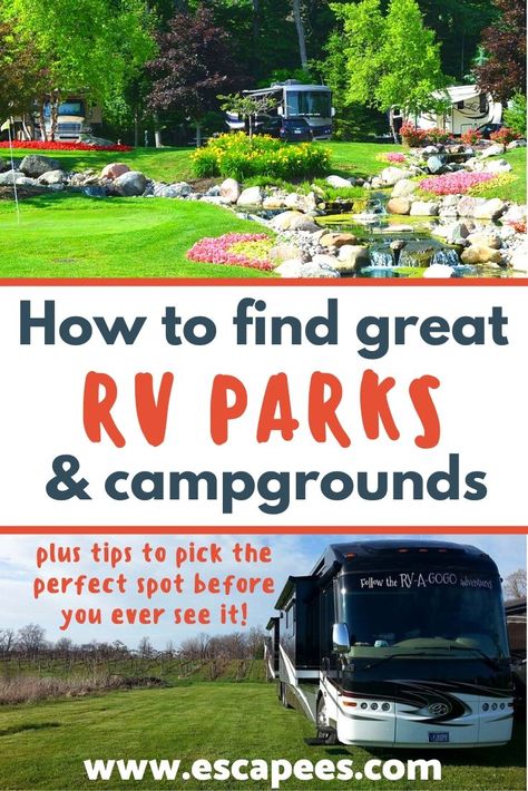 campgrounds tend to be more rustic with less amenities and smaller campsites and may not fit big-rigs.  Y Rv Camping Checklist, Rv Campsite, Rv Camping Tips, Dream Vacation Spots, Rv Parks And Campgrounds, Rv Campgrounds, Packing Lists, Rv Park, Camping Checklist