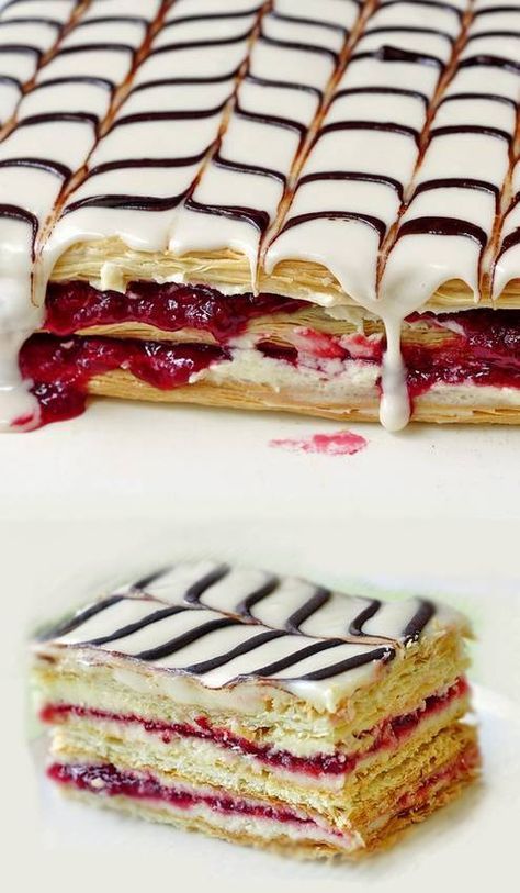 Napoleon Dessert, Dessert Raspberry, Impressive Dessert, Classic French Desserts, Puff Pastry Desserts, British Desserts, Raspberry Buttercream, Impressive Desserts, Raspberry Recipes