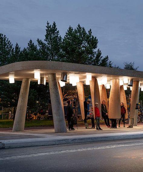 Bus Stops Design, Bus Station Design Architecture, Bus Stop Architecture, Bus Stop Design Architecture, Bus Station Design, Bus Shelter Design, Halte Bus, Public Transport Architecture, Arctic Region