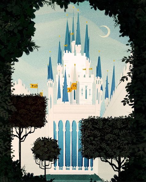 Magic Kingdom ✦☾ . Throwback to this magical castle in the Land of Fantasy! . . . Shout out to my bb Eyvind Earle!! Print available via… | Instagram Fairytale Storybook, Eyvind Earle, Magical Castle, Castle Illustration, Book Illustration Art, Fairytale Illustration, Illustration Art Drawing, Art Fanart, Literature Art