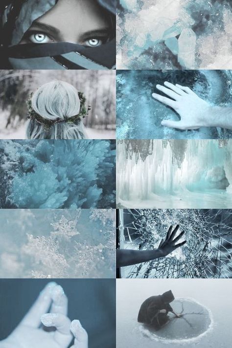 Ice Aesthetic, Elemental Magic, Magic Aesthetic, Fantasy Photography, Witch Aesthetic, Fantasy Aesthetic, Aesthetic Collage, Character Aesthetic, Blue Aesthetic