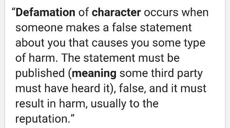 Gangstalking- character defamation is used against the ti to perform a successful slander campaign. It is illegal to. These cult members put so much effort in doing bad things to a person because they're bad people Slander And Defamation Quotes, Defamation Of Character Quotes, Accusation Quotes, Parenting Plan Custody, Defamation Of Character, Miranda Rights, Law School Inspiration, Contract Law, Bad People