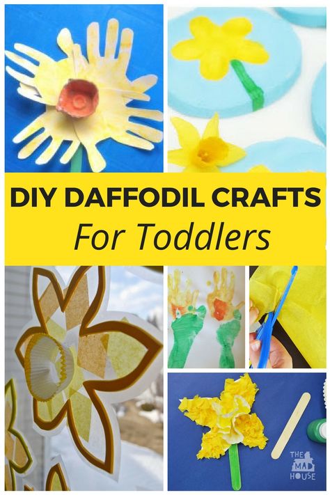 DIY Daffodil Crafts for toddlers Daffodil Crafts For Toddlers, Daffodil Activities For Kids, Daffodil Day Activities For Toddlers, Daffodil Craft Preschool, Daffodil Day Activities, Welsh Crafts For Kids, St Davids Day Activities For Kids, St Davids Day Eyfs, St Davids Day Crafts For Kids