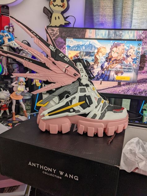 Gundam Shoes, Mecha Aesthetic, Futuristic Shoes, Shoes Art, Cyberpunk Clothes, Cyberpunk Aesthetic, Cyberpunk Fashion, Futuristic Fashion, Shoe Inspiration