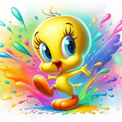 Tweety Bird Drawing, Tweety Pie, Tweety Bird Quotes, Scooby Doo Pictures, Looney Tunes Wallpaper, Potrait Painting, Bird Quotes, Baby Looney Tunes, Winnie The Pooh Friends