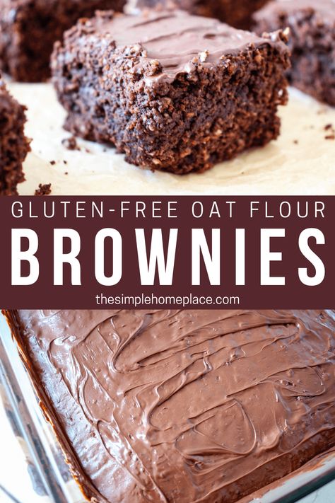 Desserts With Oat Flour, Oat Flour Brownies Healthy, Oat Flour Cupcakes, Oat Flour Dessert Recipes, Oat Flour Desserts, Desserts With Oats, Oat Flour Brownies, Aip Dinners, Oat Flour Cookies