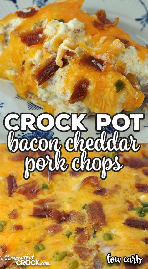 Cheddar Pork Chops, Easy Crockpot Dump Meals, Crock Pot Pork Chops, Pork Crockpot Recipes, Crock Pot Pork, Pork Chop Recipes Crockpot, Easy Pork Chops, Pork Chop Recipes Baked, Crockpot Pork Chops