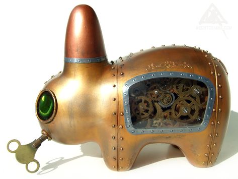 Steampunk Hairstyles, Steampunk Characters, Misfit Toys, Toy Sculpture, Clock Parts, Toy Art, Vinyl Toys, Magic Art, Designer Toys