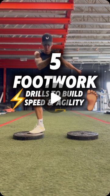 Brad Becca | Fitness Coach on Instagram: "⚡️5 Footwork Drills To Build Speed & Agility!🦶🏽  👥 Follow BradJBecca 📲 Share | Save | Tag a Friend  Ready to level up your game?! Here are 5 drills to supercharge your footwork for next level speed & agility! 💪🏽  ♾�️ @asrv  👟 @vivobarefoot - Motus Strength - code Bjbec   #footwork #plyometrics #speedandagility #fitness #athlete" Footwork Drills, Softball Agility Drills, Speed And Agility Workout Training, Speed And Agility Workout, Speed Agility Workout, Agility Workouts Speed Training Soccer Players, Speed Agility Quickness Drills, Agility Workouts, Running Drills