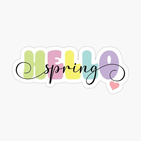 Get my art printed on awesome products. Support me at Redbubble #RBandME: https://www.redbubble.com/i/sticker/Hello-Spring-Sticker-by-Passionac/159210544.EJUG5?asc=u Spring Stickers, Sticker Aesthetic, Wave Goodbye, Hello Spring, Craft Business, My Art, Awesome Products, Art Prints, For Sale