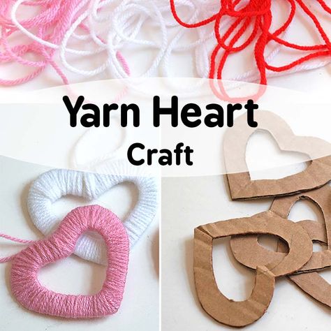 Simple Stylish Easy Wool Heart Wreath Decorations Saint Valentin Diy, Valentines Bricolage, Valentine Crafts For Kids, Seni Dan Kraf, Diy Valentine, Kraf Diy, Heart Wreath, Heart Crafts, Wool Crafts