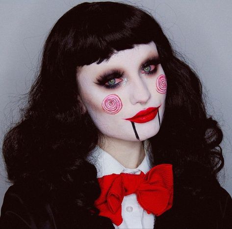 Puppet Makeup, Saw Halloween, Billy The Puppet, Puppet Costume, The Puppet, Halloween Inspo, Costume Makeup, Eyeshadow Looks, Makeup Inspo