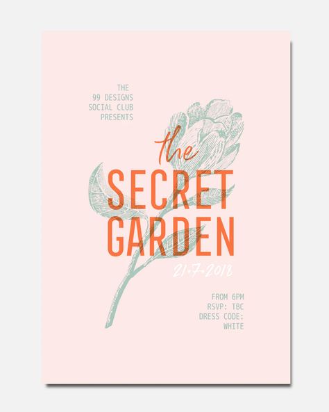 Secret Garden Graphic Design, Graphic Design Text Layout, Guide Book Design, Garden Graphic Design, Botanical Graphic Design, Golden Ratio In Design, Garden Poster, Minimalist Graphic Design, The Golden Ratio