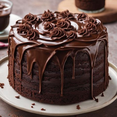 Ultimate Chocolate Euphoria Cake – From 📌Pin To Plate🍰 Euphoria Cake, Aesthetic Chocolate Cake, Chocolate Cake Aesthetic, Cupcake Recipes Uk, Luxurious Chocolate, Chocolate Fudge Frosting, Food Addict, Fudge Frosting, Pepper Pasta