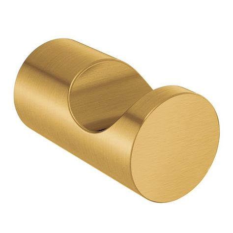 Align Brushed gold Single Robe Hook -- YB0403BG -- Moen Moen Cia Collection, Moen Brushed Gold Shower Fixtures, Moen Align Brushed Gold, Moen Aspen Hook, Moen Voss Brushed Nickel, Safety Grab Bars, Smart Faucet, Shower Rods, Apron Front Sink