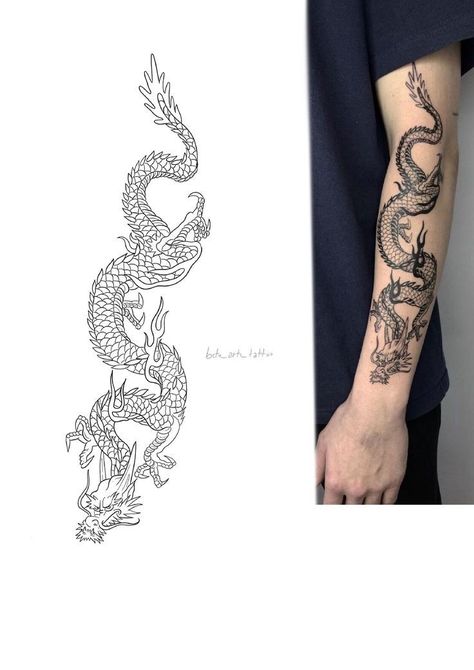 Dragon Tattoo Forearm, Dragon Hand Tattoo, Dragon Tattoo Stencil, Dragon Tattoo Arm, Dragon Tattoos For Men, Dragon Tattoo Art, Simple Tattoos For Guys, Chinese Dragon Tattoos, Dragon Sleeve Tattoos