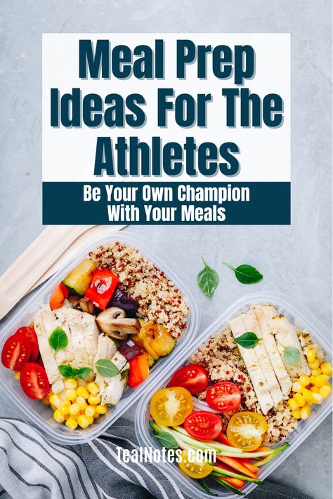 Are you looking for ways to fuel your body like a pro athlete? Check out these meal prep ideas for athletes that will help you reach your peak performance. From protein-packed meals to energy-boosting snacks, these recipes are perfect for players looking to up their game. Say goodbye to bland meals and hello to delicious, nutritious fuel for your body. Get a FREE printable meal planner today and start meal prepping like a champion today! Meal Prep Athlete, Meal Prep For Football Players, Meal Prep For Teenage Athletes, Meal Prep For Athletes, Athlete Meals, Athlete Meal Plan, Start Meal Prepping, Affordable Meal Prep, Bland Meals