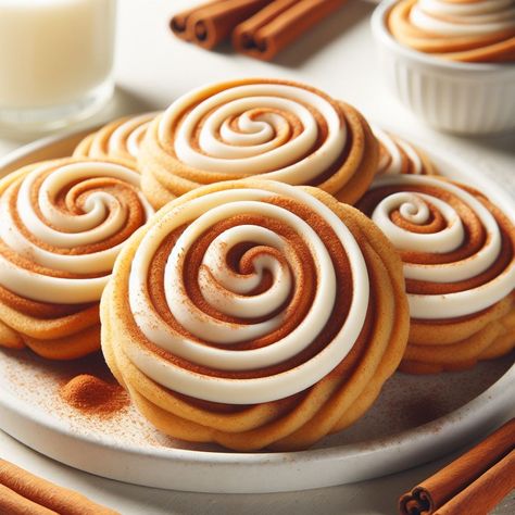 "Try our homemade Crumbl cookies recipe cinnamon swirl! A sweet treat combining buttery cookies with a cinnamon twist." Gingerbread Crinkle Cookies, Cookie Guide, Cinnamon Swirls, Cinnamon Twist, Crinkle Cookies Recipe, Chocolate Crinkle, Cinnamon Roll Cookies, Sweet Breakfast Treats, Cinnamon Twists