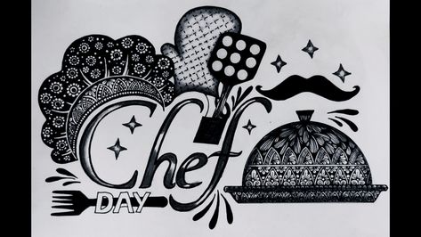 #chefday #mandala #mandalapattern #zentangle International Chef Day, Chef Day, World Chef, Arts Video, Ice Cream Coloring Pages, Drawing Zentangle, Swear Word Coloring, Mandala Art Therapy, Mandala Zentangle