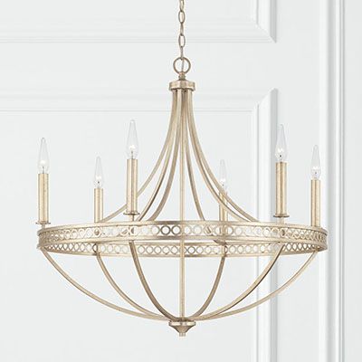 Isabella 6-Light Chandelier | Capital Lighting Fixture Company Mediterranean Lighting, Regal Style, Winter Gold, Capital Lighting Fixture, Capital Lighting, Distressed Painting, Gold Chandelier, Ceiling Height, Chandelier Ceiling Lights