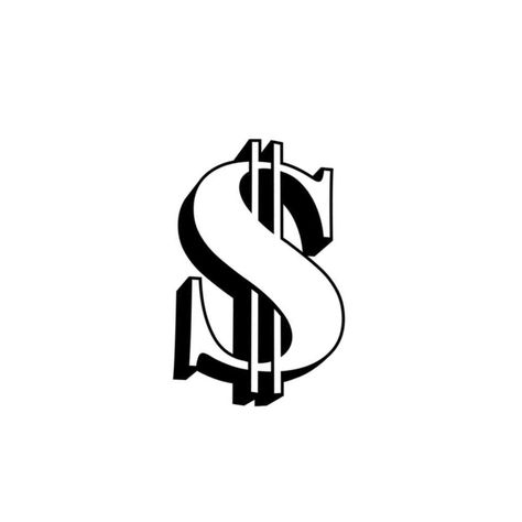 Dollar Bag Tattoo, Money Aesthetic Icon, Money Symbol Tattoo, Gangster S, Money Sign Tattoo, Az Logo, Dollar Sign Tattoo, Cash Logo, Dollar Logo