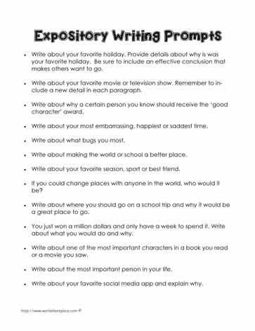 worksheetplace.com index.php?function=DisplaySheet&sheet=Expository-Writing-Prompts&links=3&id=&link1=43&link2=154&link3=105 Expository Writing Anchor Chart, Informative Writing Prompts, Essay Writing Prompts, Expository Essay Topics, Expository Writing Prompts, Needs Assessment, 5th Grade Writing, Expository Essay, Expository Writing