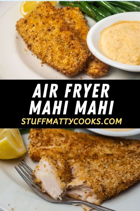 Crispy Mahi Mahi Recipes, Mani Mahi Recipes Air Fryer, Air Fry Mahi Mahi Recipes, Airfryer Mahi Mahi Recipes, Air Fried Mahi Mahi, Air Fryer Mahi Mahi Recipes, Mahi Mahi Air Fryer Recipes, Mahi Mahi Recipes Air Fryer, Air Fryer Mahi Mahi