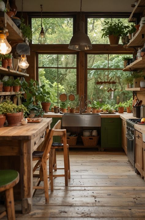 Kitchen Earthy, Earth Tone Kitchen, Earth Tones Kitchen, House Beautiful Kitchens, France House, Room Vibes, Wood Farmhouse, Hobbit Hole, House Beautiful