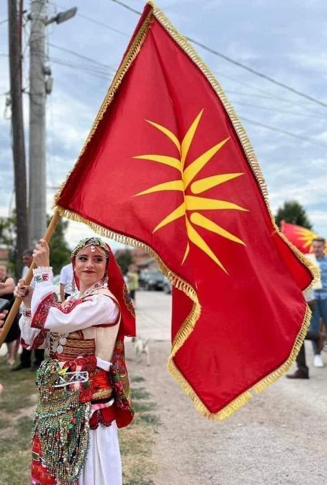 Macedonia National Costume, Macedonia Culture, Macedonian Culture, North Macedonia, Dancing Aesthetic, Glamour Makeup, Folk Dance, Inspo Board, Cute Poses For Pictures