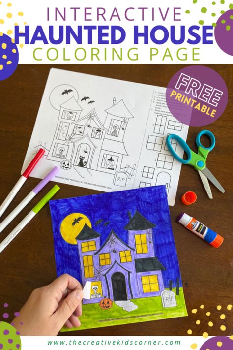 Haunted House Fact Family Craft, Build A Haunted House Craft, Haunted House Kids Craft, Printable Haunted House Template, Haunted House Craft Preschool, Diy Mini Haunted House, Haunted House Template Free Printable, House Activities For Preschool, Haunted House Crafts For Kids