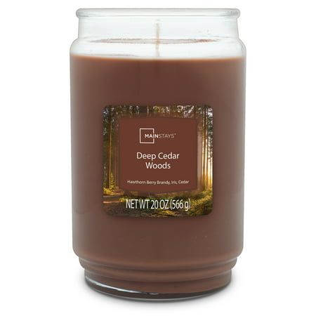 Mainstays Deep Cedar Woods Scented Single Wick Candle, 20 oz. Deep Cedar Woods scented candles offer an enchanting and woodsy olfactory journey that transports you to a secluded forest, capturing the essence of aromatic cedar, hawthorn berry brandy, and the elegant embrace of iris. These candles are thoughtfully crafted, featuring prominent notes of hawthorn berry brandy, iris, and cedar that harmoniously blend to create a complex and immersive fragrance. At the heart of this fragrance is the ri Yankee Candle Pink Sands, Wood Scented Candles, Hawthorn Berries, Glade Candles, Fall Dec, Hawthorn Berry, Cabin Retreat, Holiday Baskets, Candle Studio