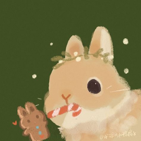 Christmas Rabbit Wallpaper, Kawaii Christmas Pfp, Bunny Christmas Wallpaper, Christmas Bunny Wallpaper, Christmas Cute Pfp, Christmas Bunny Drawing, Aesthetic Christmas Stickers, Aesthetic Christmas Pfp, Christmas Aesthetic Pfp