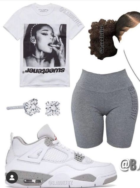 Grey Biker Shorts Outfit, Grey Biker Shorts, Matching Outfits Best Friend, Biker Shorts Outfit, Cute Outfits With Jeans, Baddie Fits, Swag Outfits For Girls, Tomboy Style Outfits