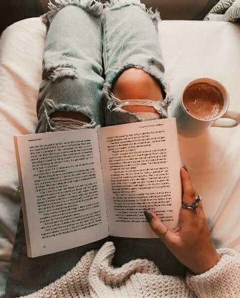 A Cup Of Coffee, Cup Of Coffee, A Book, We Heart It, Lost, Tumblr, Reading, Coffee, Bed