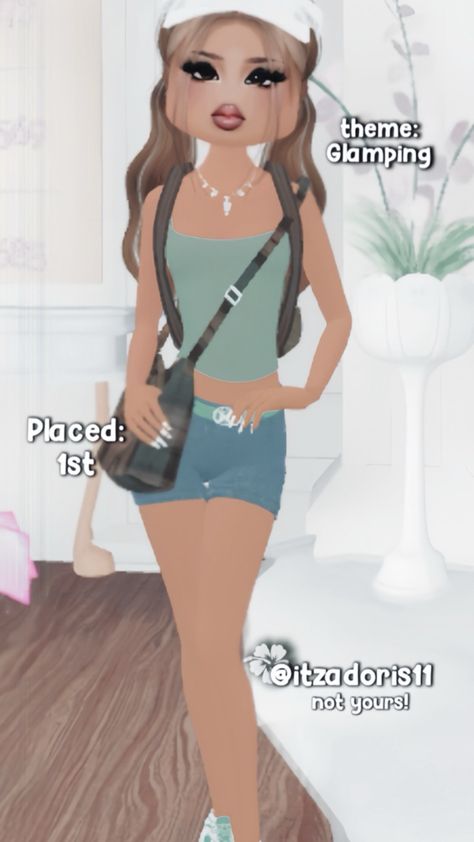 .* .you may use this. *. Glamping Outfit, Dress To Impress Outfits, Roblox Dress, School Bag Essentials, Adorable Homes Game, Pin Search, Preppy Summer Outfits, First Day Of School Outfit, Preppy Summer