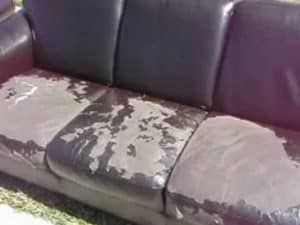 Upcycle an old couch into a NEW custom sectional--for CHEAP! | Orison Orchards Fix Peeling Leather Couch, How To Paint A Leather Couch, Paint Leather Couch, Leather Couch Covers, Reupholster Couch, Cleaning Leather Couch, Leather Couch Repair, Leather Sofa Covers, Leather Furniture Repair